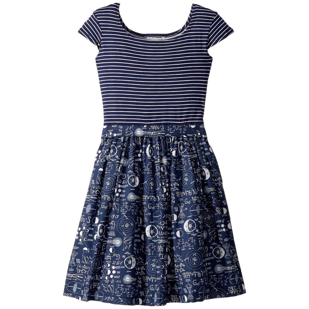 fiveloaves twofish Girls Maddy Mathematician Dress (Big Kids) Navy 10 Big Kid